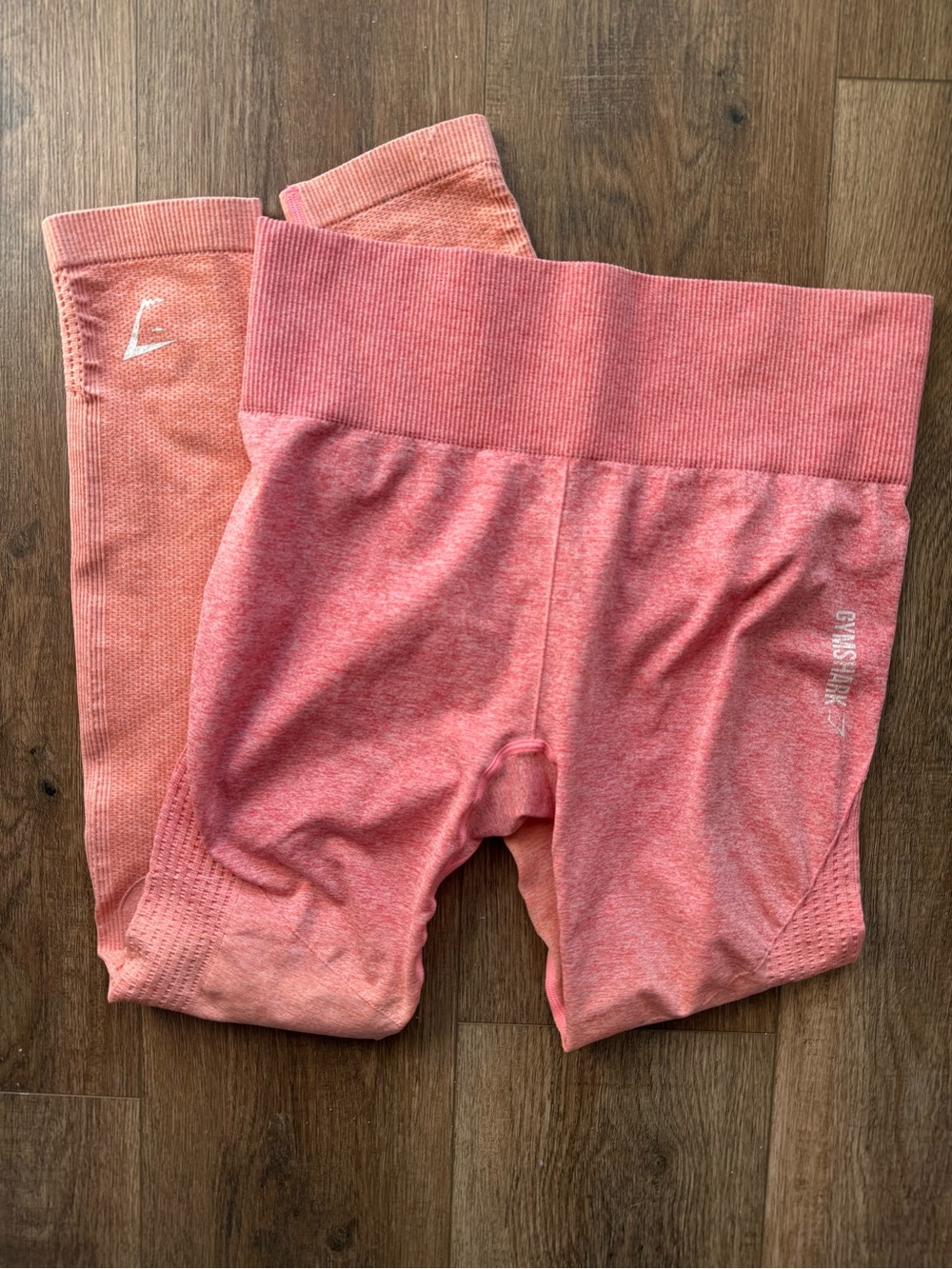 Gymshark Flex High Rise Seamless Ombre Leggings Pink Peach Small
